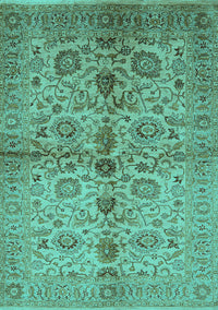 Oriental Turquoise Traditional Rug, urb2853turq