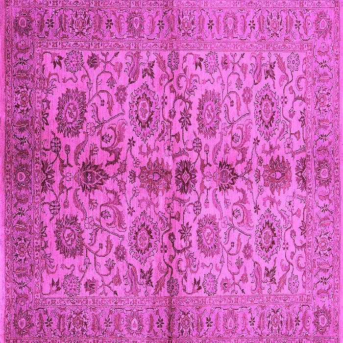 Square Oriental Pink Traditional Rug, urb2853pnk