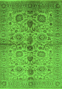 Oriental Green Traditional Rug, urb2853grn