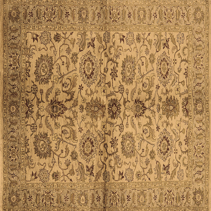 Square Oriental Brown Traditional Rug, urb2853brn