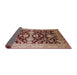 Sideview of Mid-Century Modern Saffron Red Oriental Rug, urb2854