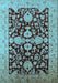 Machine Washable Oriental Light Blue Traditional Rug, wshurb2854lblu