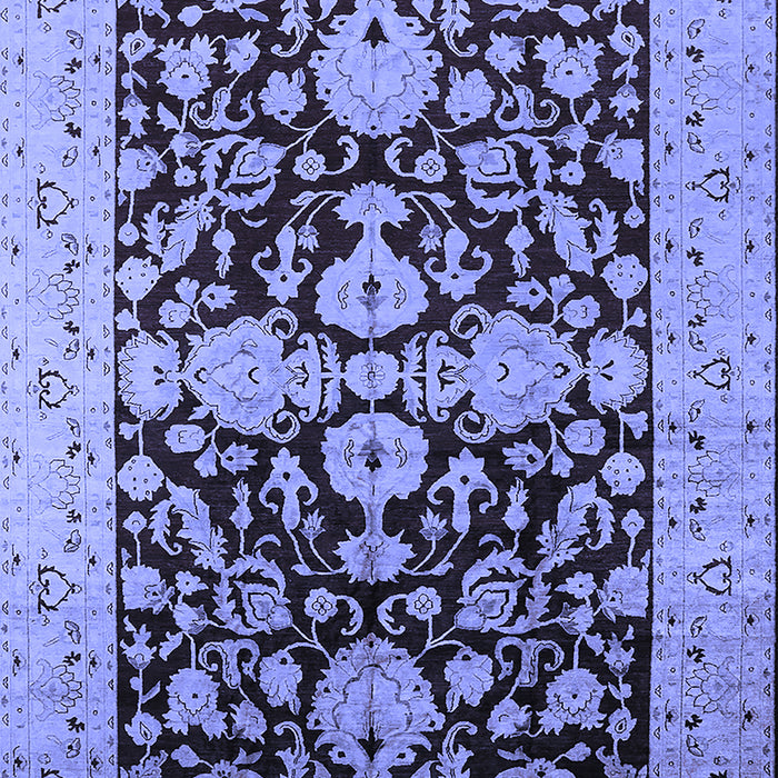 Machine Washable Oriental Blue Traditional Rug, wshurb2854blu