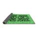 Sideview of Oriental Emerald Green Traditional Rug, urb2854emgrn