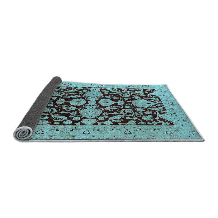 Sideview of Oriental Light Blue Traditional Rug, urb2854lblu