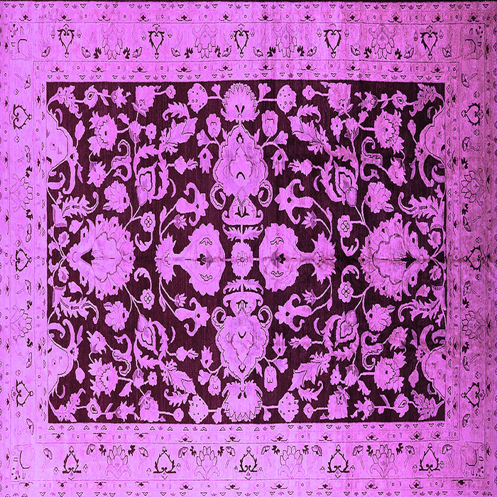 Square Oriental Purple Traditional Rug, urb2854pur