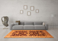 Machine Washable Oriental Orange Traditional Rug, wshurb2854org