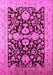 Machine Washable Oriental Pink Traditional Rug, wshurb2854pnk