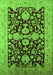 Machine Washable Oriental Green Traditional Area Rugs, wshurb2854grn