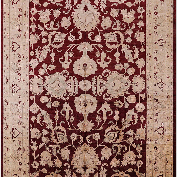 Mid-Century Modern Saffron Red Oriental Rug, urb2854