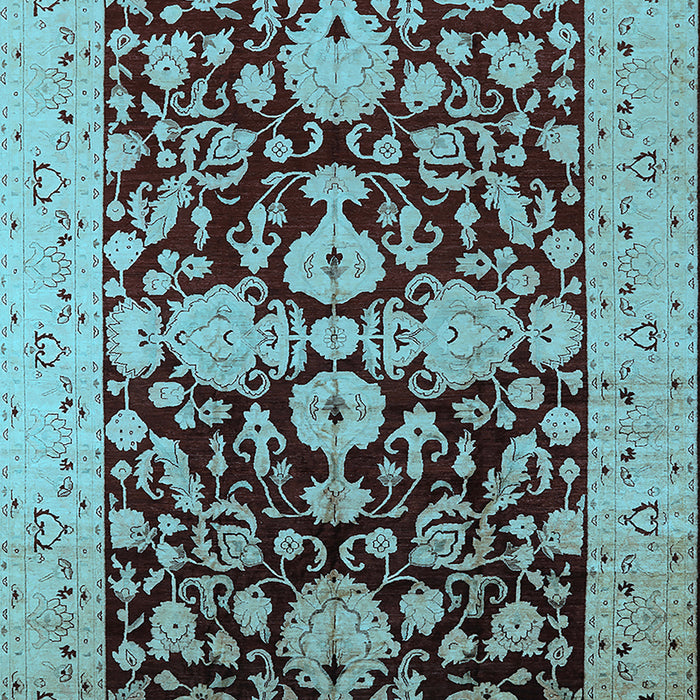 Oriental Light Blue Traditional Rug, urb2854lblu
