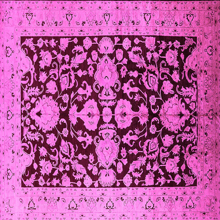 Square Oriental Pink Traditional Rug, urb2854pnk