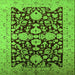 Square Oriental Green Traditional Rug, urb2854grn