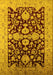 Machine Washable Oriental Yellow Traditional Rug, wshurb2854yw