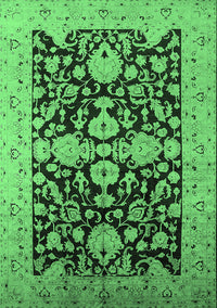 Oriental Emerald Green Traditional Rug, urb2854emgrn