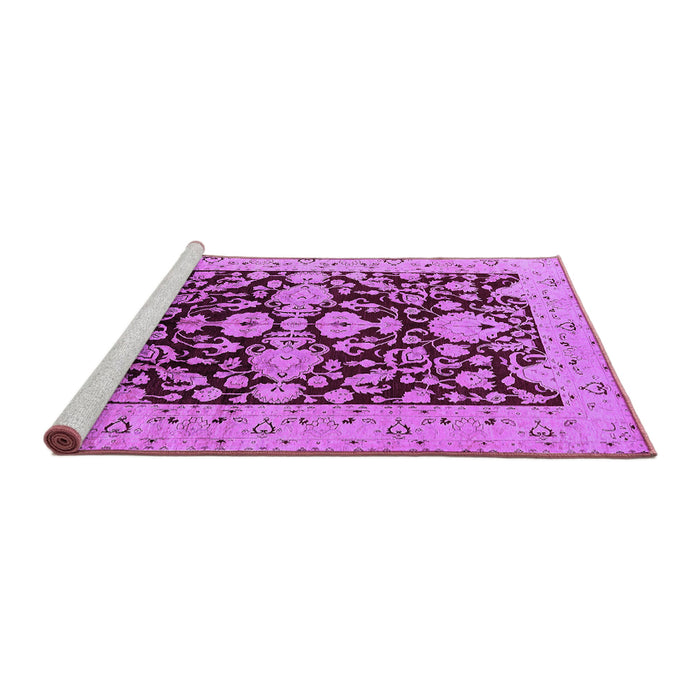 Sideview of Machine Washable Oriental Purple Traditional Area Rugs, wshurb2854pur