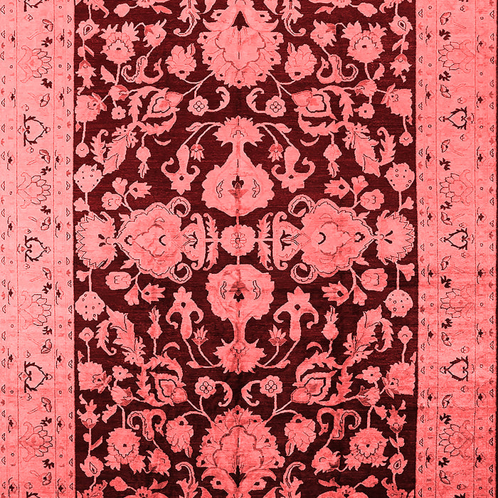 Machine Washable Oriental Red Traditional Rug, wshurb2854red