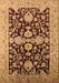 Machine Washable Oriental Brown Traditional Rug, wshurb2854brn