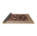 Sideview of Mid-Century Modern Red Brown Oriental Rug, urb2855