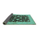 Sideview of Oriental Turquoise Traditional Rug, urb2855turq