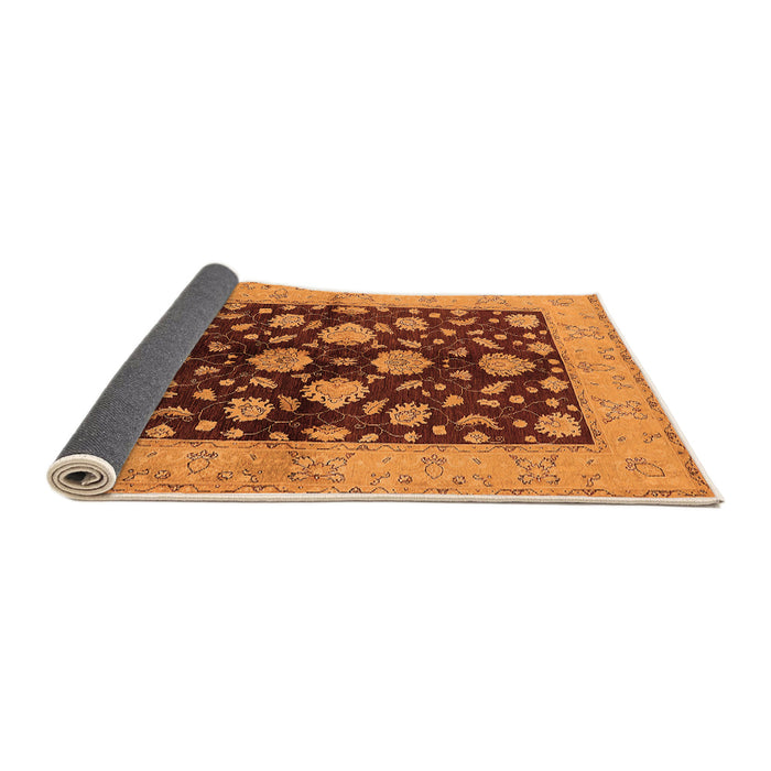 Sideview of Oriental Orange Traditional Rug, urb2855org