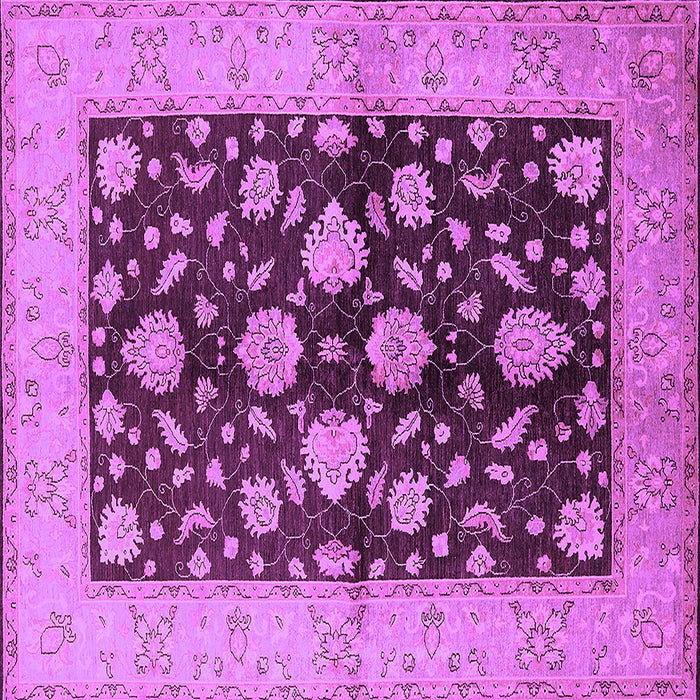 Square Oriental Purple Traditional Rug, urb2855pur