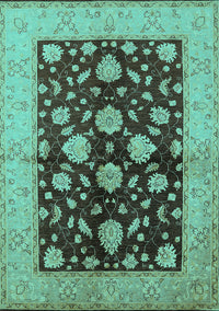 Oriental Turquoise Traditional Rug, urb2855turq
