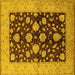 Square Oriental Yellow Traditional Rug, urb2855yw