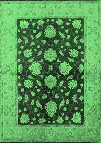 Oriental Emerald Green Traditional Rug, urb2855emgrn