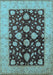 Oriental Light Blue Traditional Rug, urb2855lblu