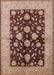 Mid-Century Modern Red Brown Oriental Rug, urb2855