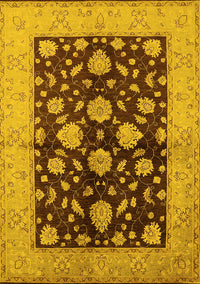 Oriental Yellow Traditional Rug, urb2855yw