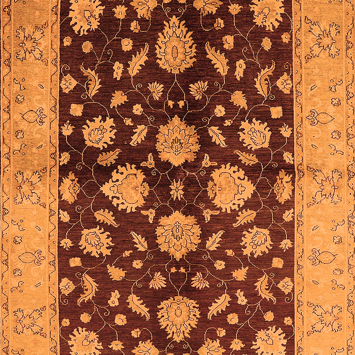 Machine Washable Oriental Orange Traditional Area Rugs, wshurb2855org