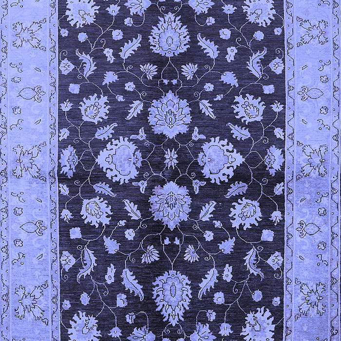 Machine Washable Oriental Blue Traditional Rug, wshurb2855blu