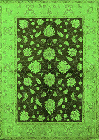 Oriental Green Traditional Rug, urb2855grn