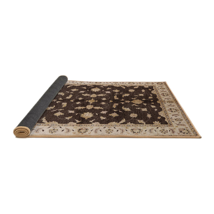 Sideview of Mid-Century Modern Bakers Brown Oriental Rug, urb2856
