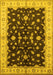 Machine Washable Oriental Yellow Traditional Rug, wshurb2856yw