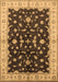 Machine Washable Oriental Brown Traditional Rug, wshurb2856brn