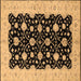 Square Oriental Brown Traditional Rug, urb2857brn