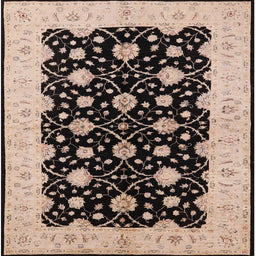 Square Machine Washable Industrial Modern Burgundy Brown Rug, wshurb2857