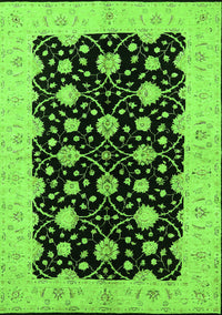 Oriental Green Traditional Rug, urb2857grn