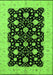 Oriental Green Traditional Rug, urb2857grn