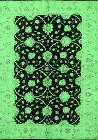 Oriental Emerald Green Traditional Rug, urb2857emgrn