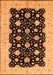 Machine Washable Oriental Orange Traditional Area Rugs, wshurb2857org