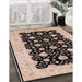 Machine Washable Industrial Modern Burgundy Brown Rug in a Family Room, wshurb2857