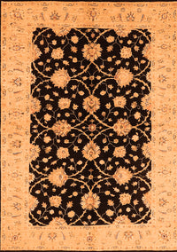 Oriental Orange Traditional Rug, urb2857org