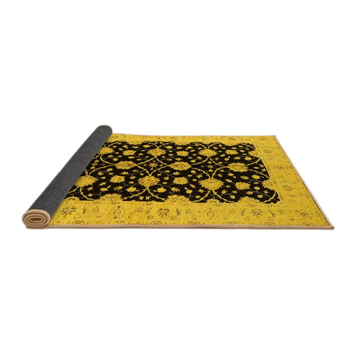Sideview of Oriental Yellow Traditional Rug, urb2857yw