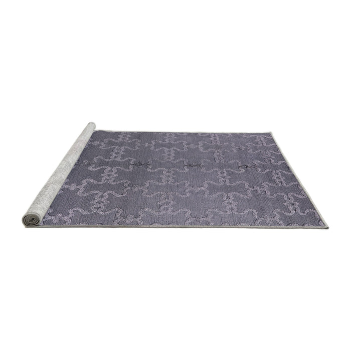 Sideview of Machine Washable Industrial Modern Grape Purple Rug, wshurb2858