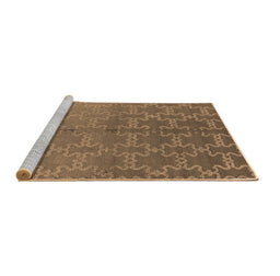 Sideview of Machine Washable Oriental Brown Industrial Rug, wshurb2858brn
