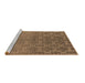 Sideview of Machine Washable Oriental Brown Industrial Rug, wshurb2858brn